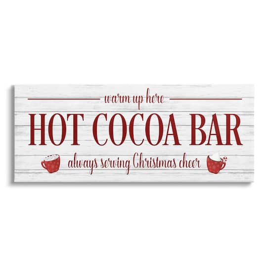 Stupell Industries Hot Cocoa Bar Winter Beverage Canvas Wall Art